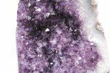 Amethyst Geode with Metal Stand - Dark Purple Crystals #209235-10